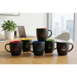 Kubek ceramiczny Esla 345 ml, żółty - obrazek 7